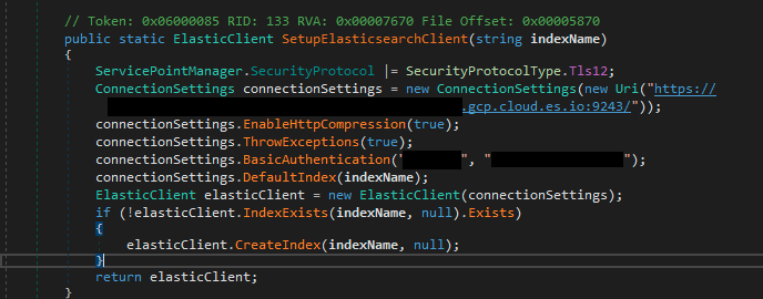 ElasticSearch Connection Settings